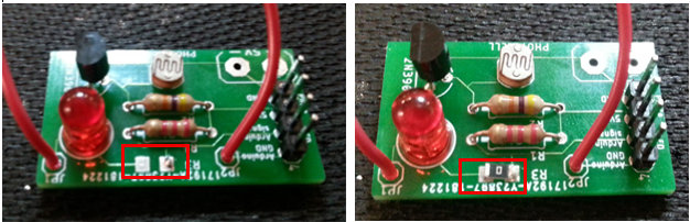Soldering the chip resistor