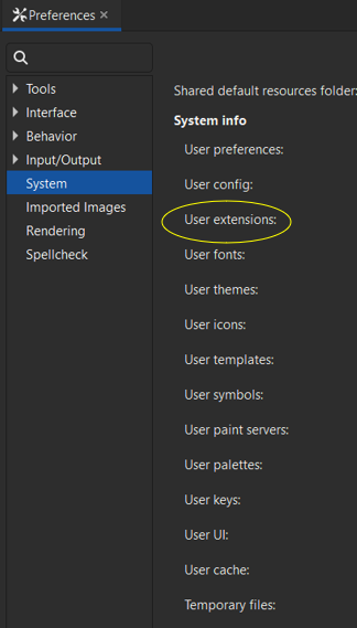 Installing an extension