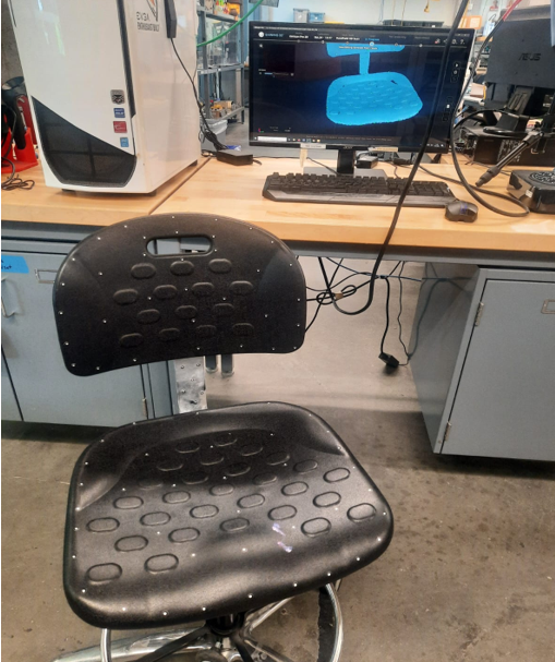 Markers on chair